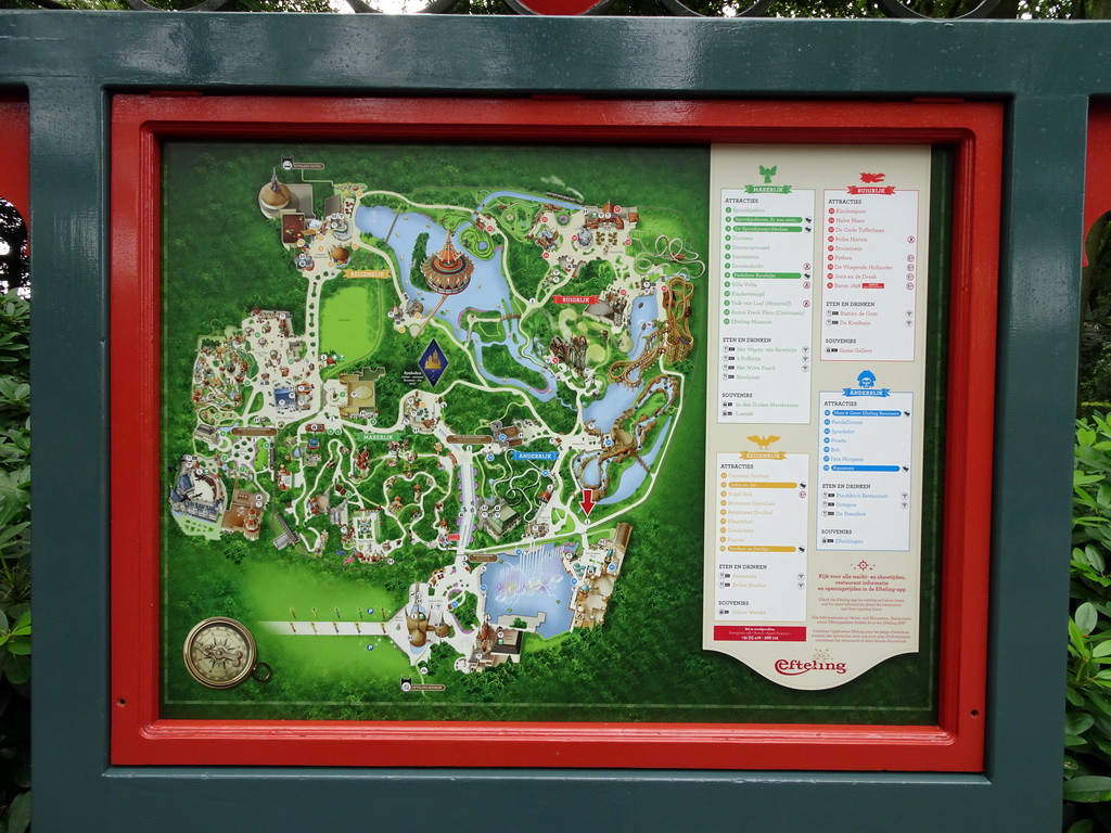 Map of the Efteling theme park