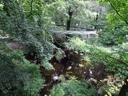 Pond at the Laafland attraction at the Marerijk kingdom, viewed from the monorail