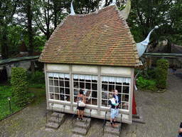 The Leerhuys building at the Laafland attraction at the Marerijk kingdom, viewed from the monorail