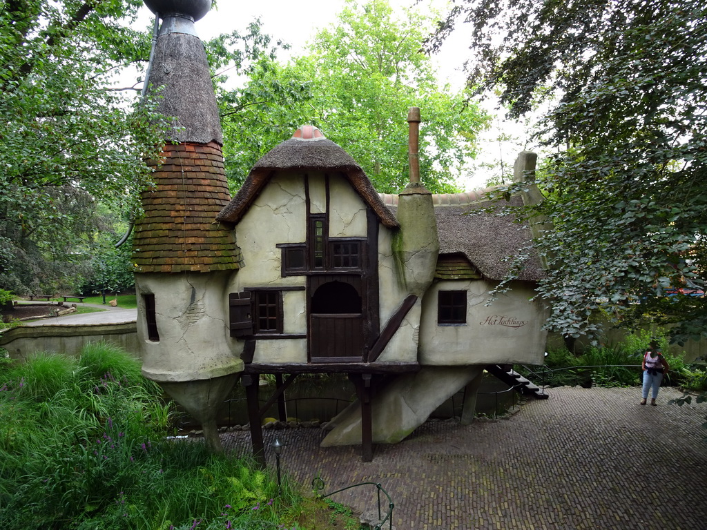 The Lachhuys building at the Laafland attraction at the Marerijk kingdom, viewed from the monorail