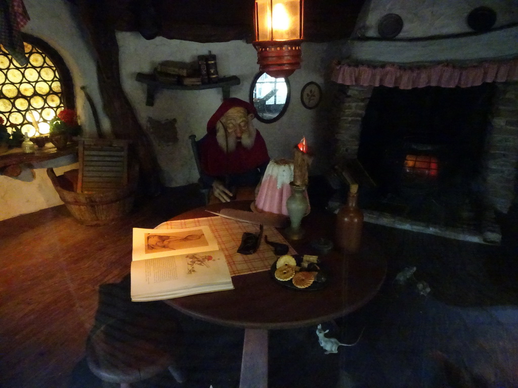 Interior of a house at the Gnome Village attraction at the Fairytale Forest at the Marerijk kingdom