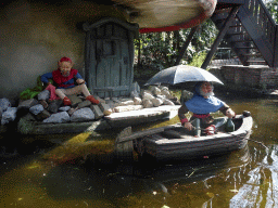 Fishing gnomes at the Gnome Village attraction at the Fairytale Forest at the Marerijk kingdom