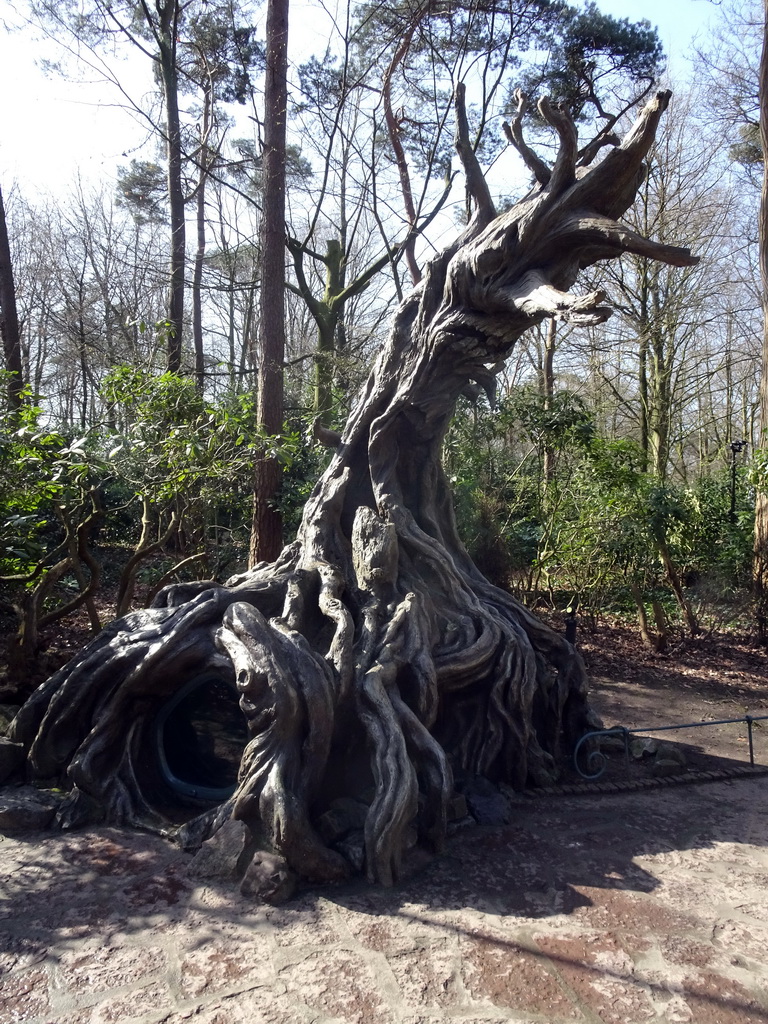 Tree house at the Gnome Village attraction at the Fairytale Forest at the Marerijk kingdom