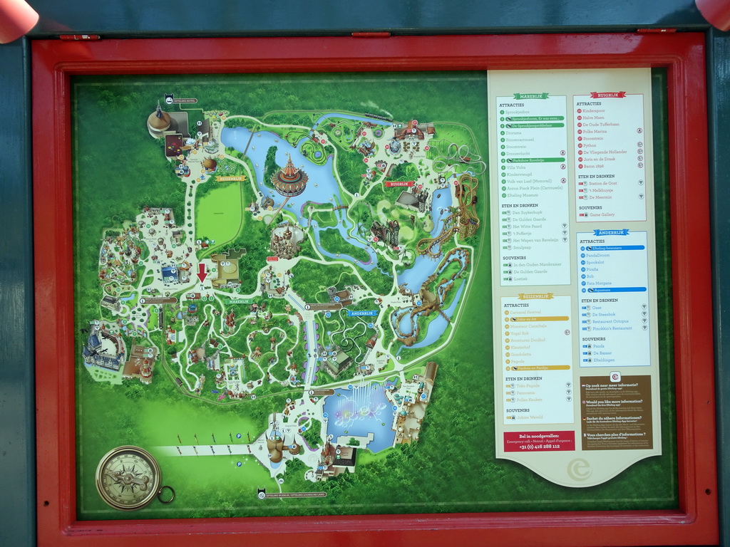 Map of the Efteling theme park