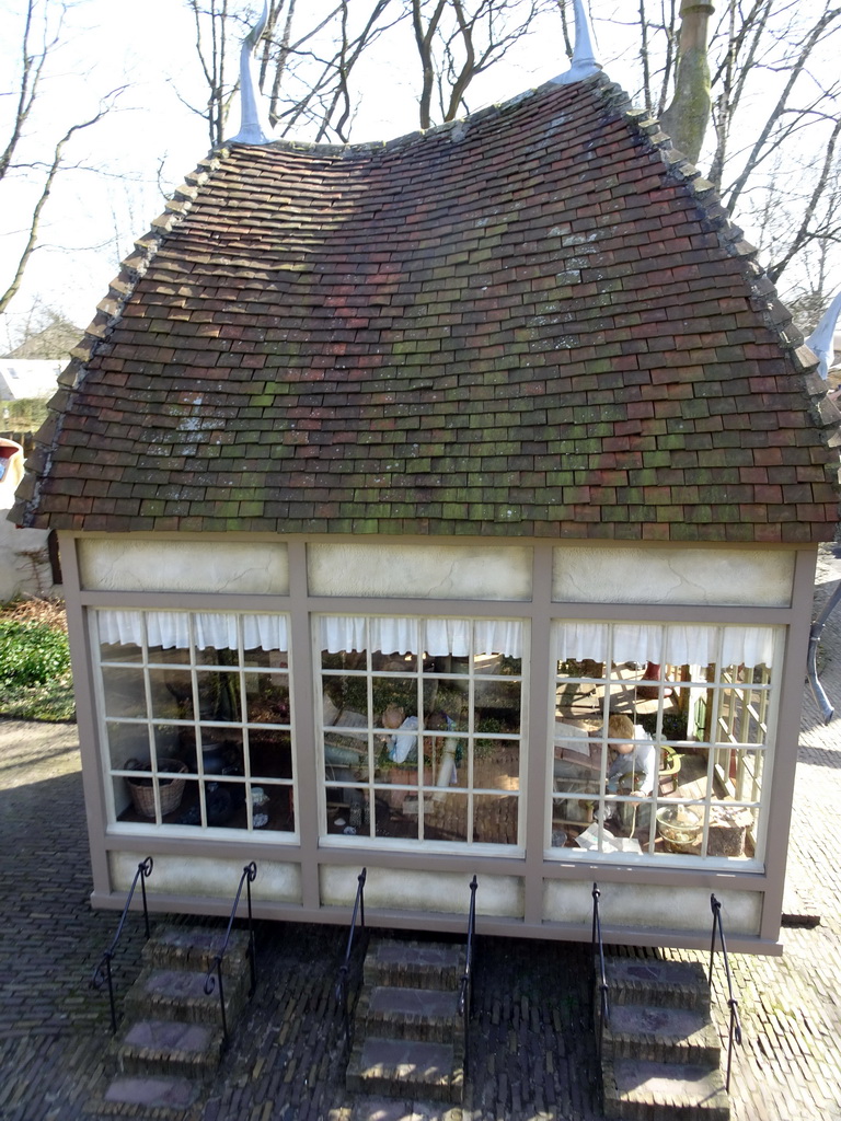 The Leerhuys building at the Laafland attraction at the Marerijk kingdom, viewed from the monorail