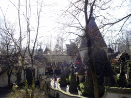 The Laafs Loerhuys building at the Laafland attraction at the Marerijk kingdom, viewed from the monorail