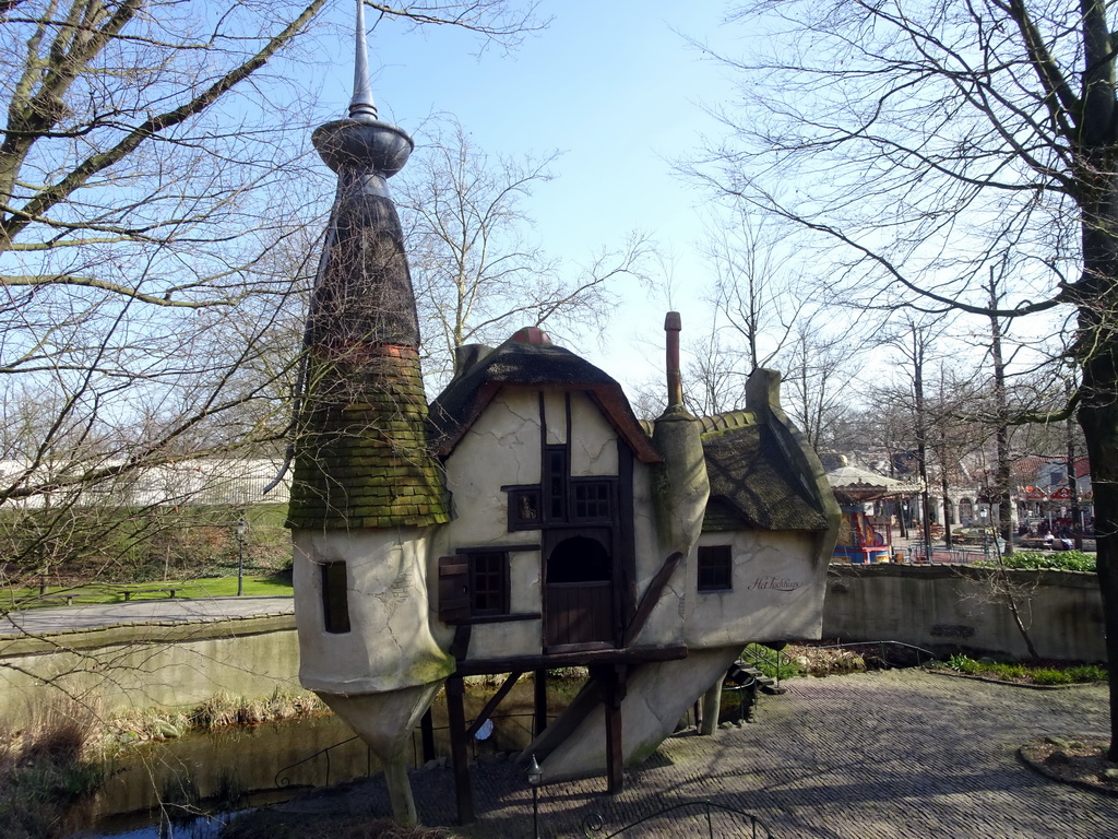 The Lachhuys building at the Laafland attraction at the Marerijk kingdom, viewed from the monorail