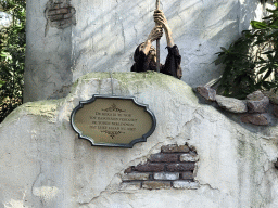 The witch at the Rapunzel attraction at the Fairytale Forest at the Marerijk kingdom, under repair
