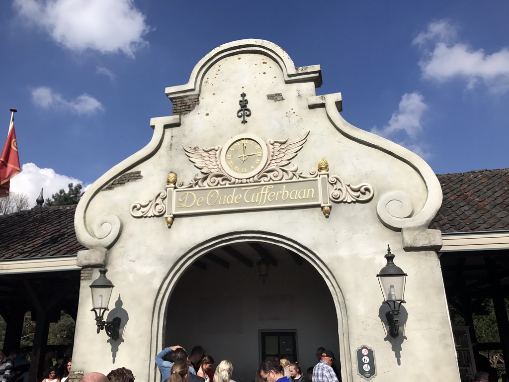 Facade of the Oude Tufferbaan attraction at the Ruigrijk kingdom