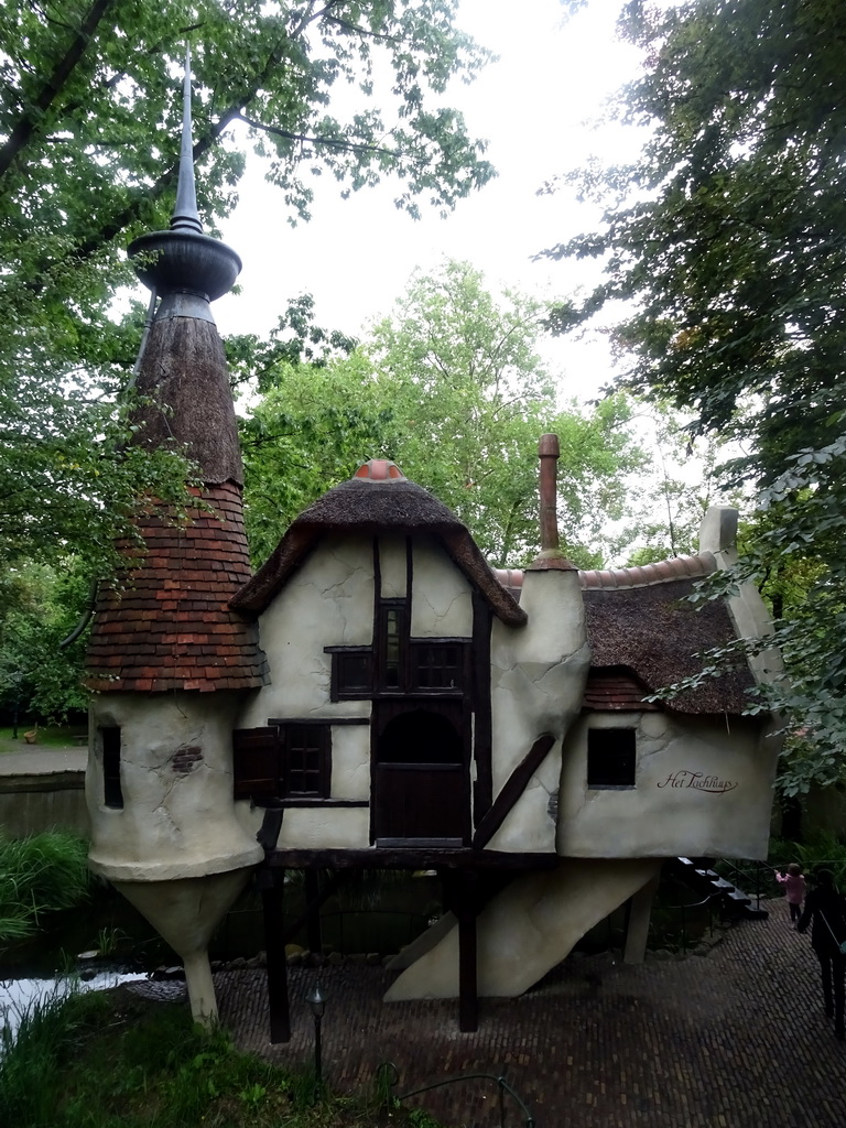 The Lachhuys building at the Laafland attraction at the Marerijk kingdom, viewed from the monorail