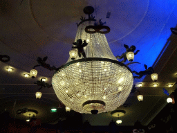 Chandelier at Pinokkio`s restaurant at the Fantasierijk kingdom