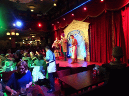 Show performers at Pinokkio`s restaurant at the Fantasierijk kingdom