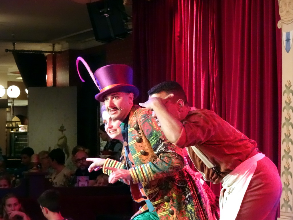 Show performers at Pinokkio`s restaurant at the Fantasierijk kingdom