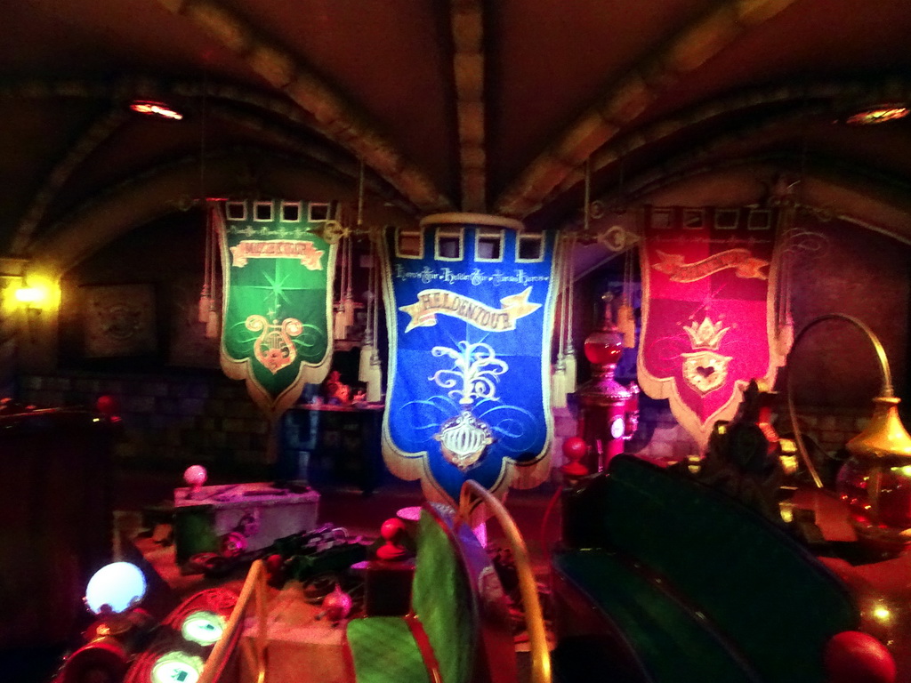 Banners of the Music Tour, Hero Tour and Treasure Tour of the Symbolica attraction at the Fantasierijk kingdom