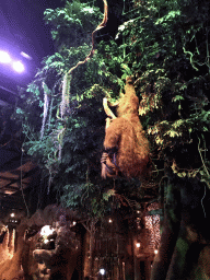 Orangutan and Giant Panda statues at the playground of the Octopus restaurant at the Anderrijk kingdom