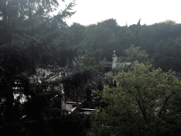 The Pardoes Promenade and the Polles Keuken restaurant at the Fantasierijk kingdom, viewed from the Pagode attraction at the Reizenrijk kingdom