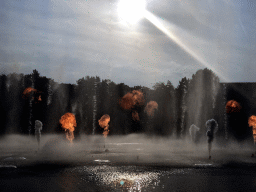 The Aquanura lake and fire at the Fantasierijk kingdom, during the water show