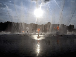 The Aquanura lake and fire at the Fantasierijk kingdom, during the water show