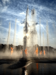 The Aquanura lake and fire at the Fantasierijk kingdom, during the water show