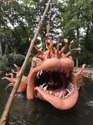 Giant fish at the Pinocchio attraction at the Fairytale Forest at the Marerijk kingdom