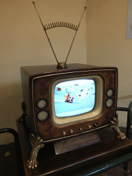 Television at the waiting line for the Carnaval Festival attraction at the Reizenrijk kingdom