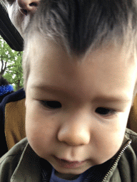 Max on the steam train at the Marerijk kingdom