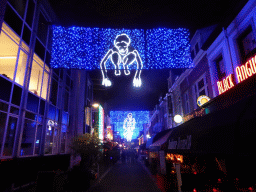 Light sculpture `Ancora Una Volta` at the Dommelstraat street during the GLOW festival, by night