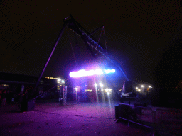 Light sculpture `Large Pendulum Wave` at the street at the southeast side of the railway station during the GLOW festival, by night