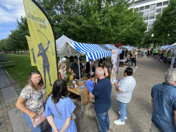 Market stalls at the Strip area at the High Tech Campus Eindhoven, during the High Tech Campus Eindhoven Open Day 2022