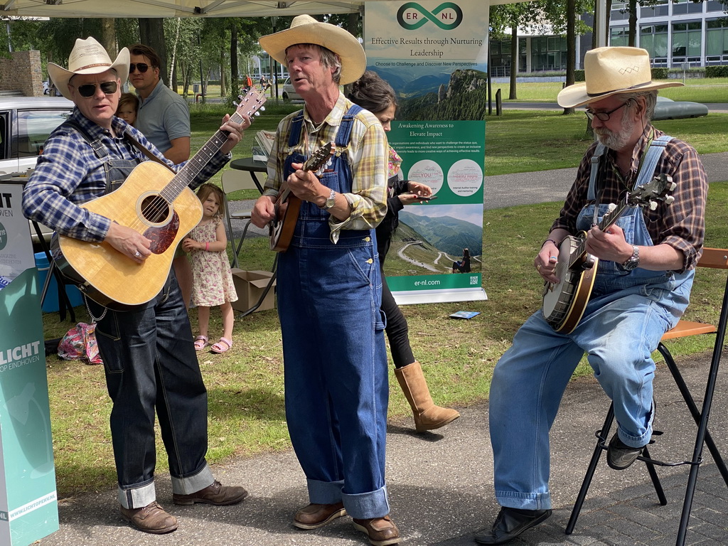 Musicians at the Strip area at the High Tech Campus Eindhoven, during the High Tech Campus Eindhoven Open Day 2022