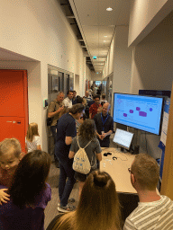 Hallway with Philips demos at the ground floor of building HTC34 at the High Tech Campus Eindhoven, during the High Tech Campus Eindhoven Open Day 2022