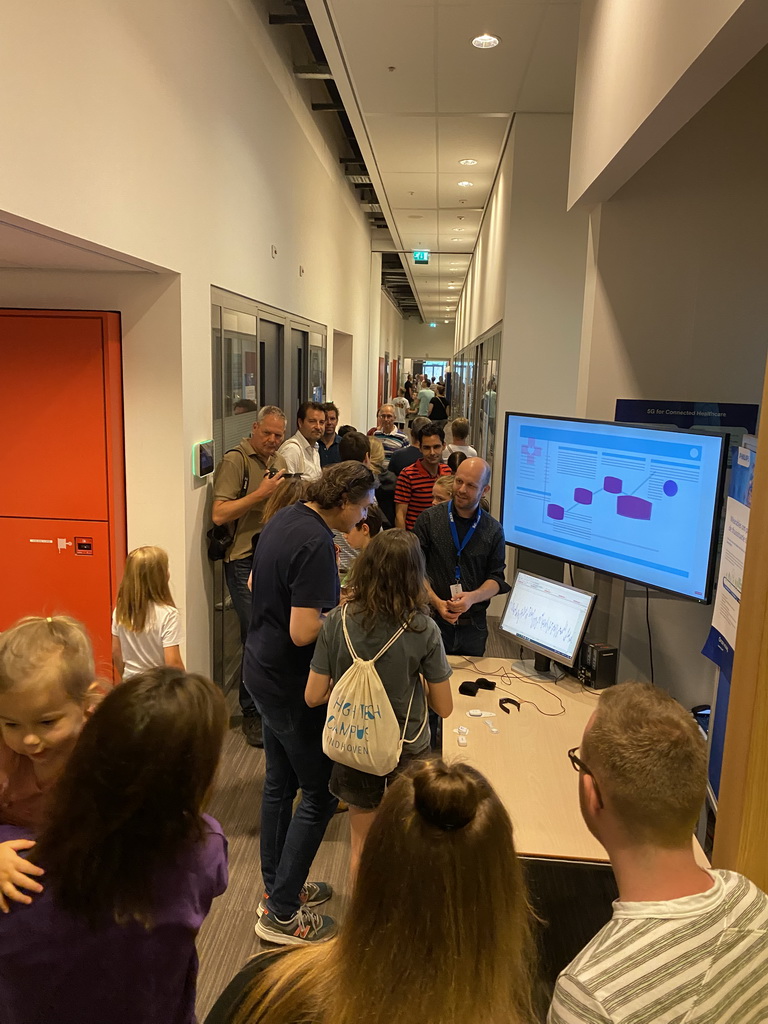 Hallway with Philips demos at the ground floor of building HTC34 at the High Tech Campus Eindhoven, during the High Tech Campus Eindhoven Open Day 2022