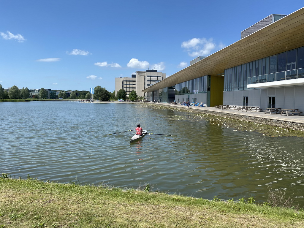 Canoe on the pond at the High Tech Campus Eindhoven, during the High Tech Campus Eindhoven Open Day 2022