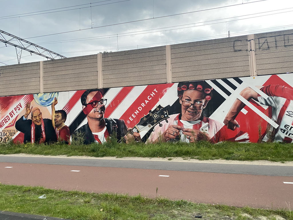 Wall painting at the PSV-laan street