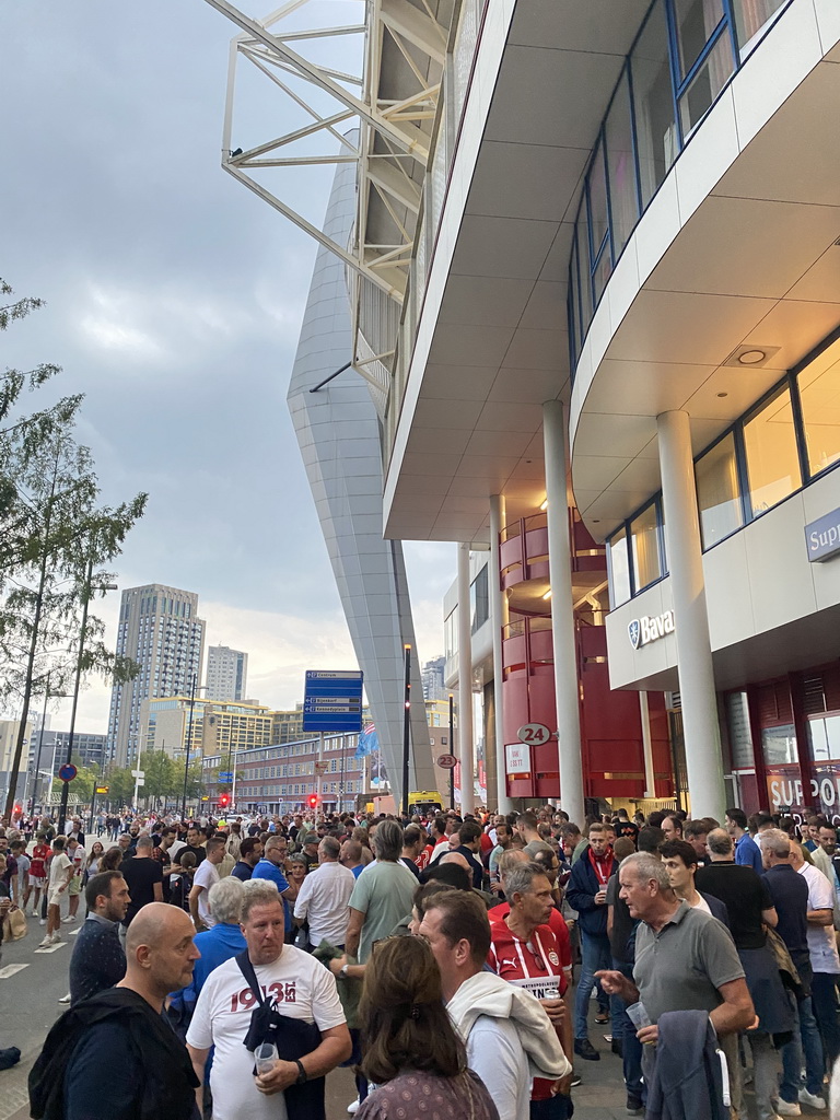 Northeast side of the Philips Stadium at the PSV-laan street