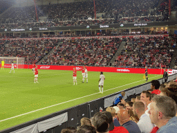 NEC in the attack at the Philips Stadium, viewed from the Eretribune Noord grandstand, during the football match PSV - NEC