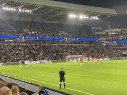 PSV getting a free kick at the Philips Stadium, viewed from the Eretribune Noord grandstand, during the football match PSV - NEC