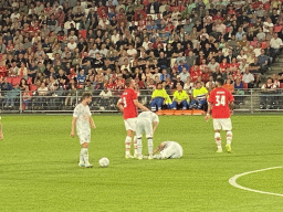NEC getting a free kick at the Philips Stadium, viewed from the Eretribune Noord grandstand, during the football match PSV - NEC