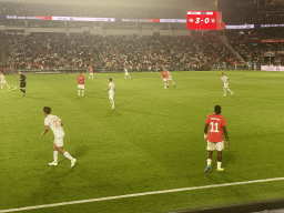 NEC in the attack at the Philips Stadium, viewed from the Eretribune Noord grandstand, during the football match PSV - NEC