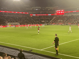 NEC celebrating a (eventually disallowed) goal at the Philips Stadium, viewed from the Eretribune Noord grandstand, during the football match PSV - NEC