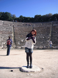 Miaomiao at the Theatre of Epidaurus