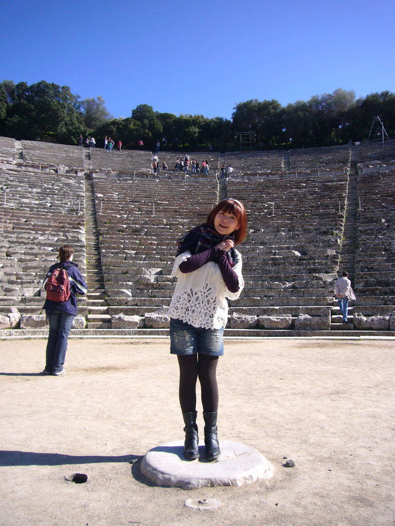 Miaomiao at the Theatre of Epidaurus