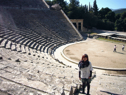 Miaomiao at the Theatre of Epidaurus