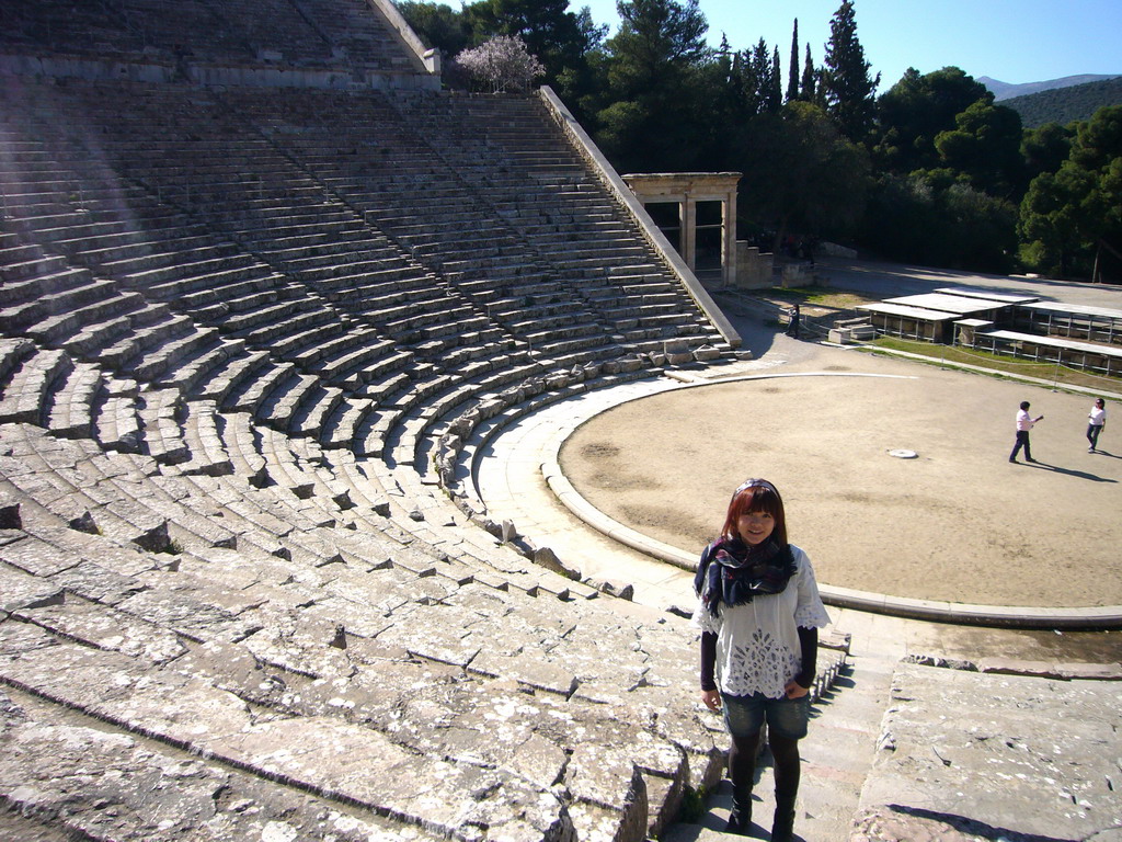 Miaomiao at the Theatre of Epidaurus