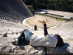 Miaomiao at the Theatre of Epidaurus