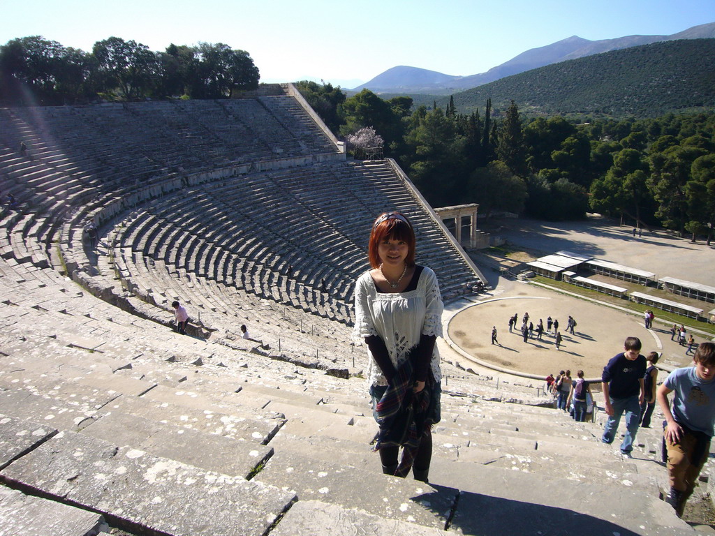 Miaomiao at the Theatre of Epidaurus