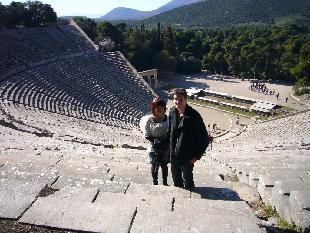 Tim and Miaomiao at the Theatre of Epidaurus