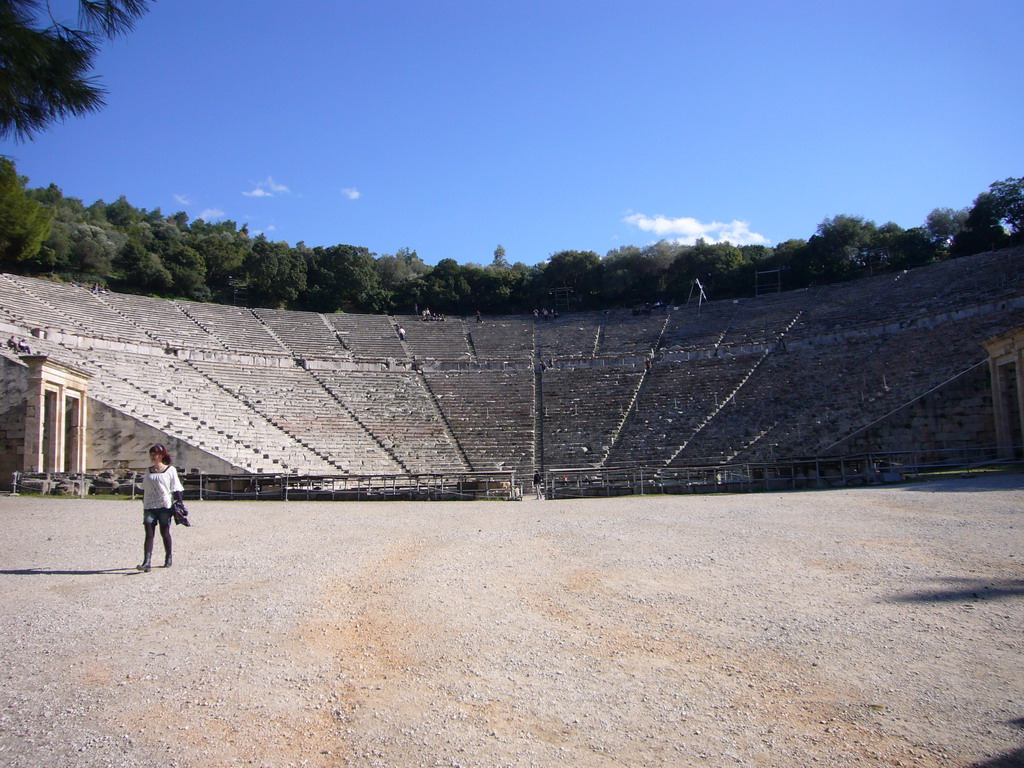 Miaomiao at the Theatre of Epidaurus