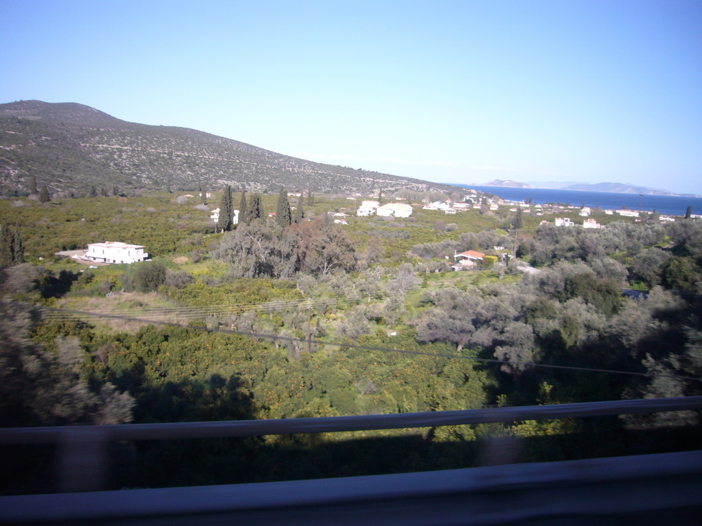 Countryside of peloponnesos, from tour bus