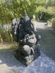 Ganesha statue at the Bamboo Garden at the exotic garden center De Evenaar